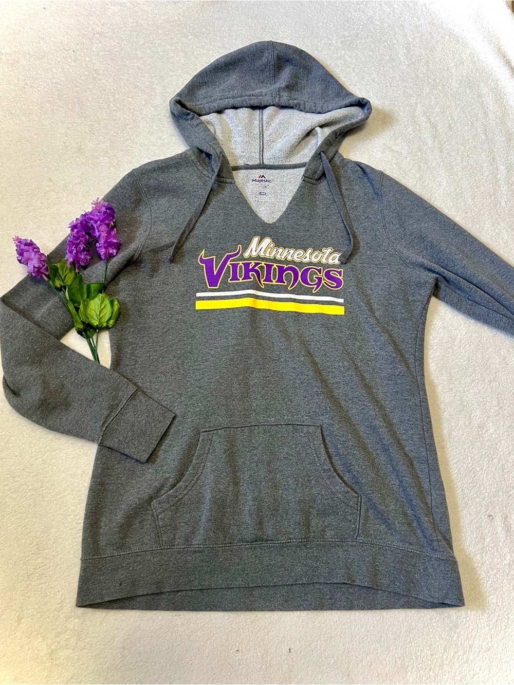 Majestic Minnesota Vikings Women's Hooded Sweatshirt - Large